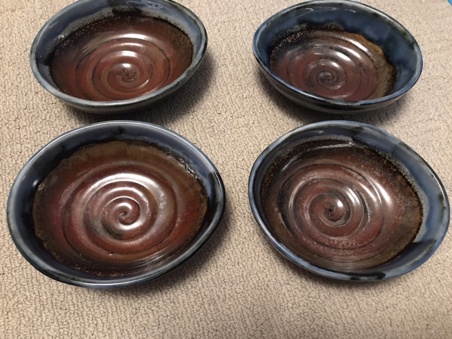 Set of 4 Pottery Bowls