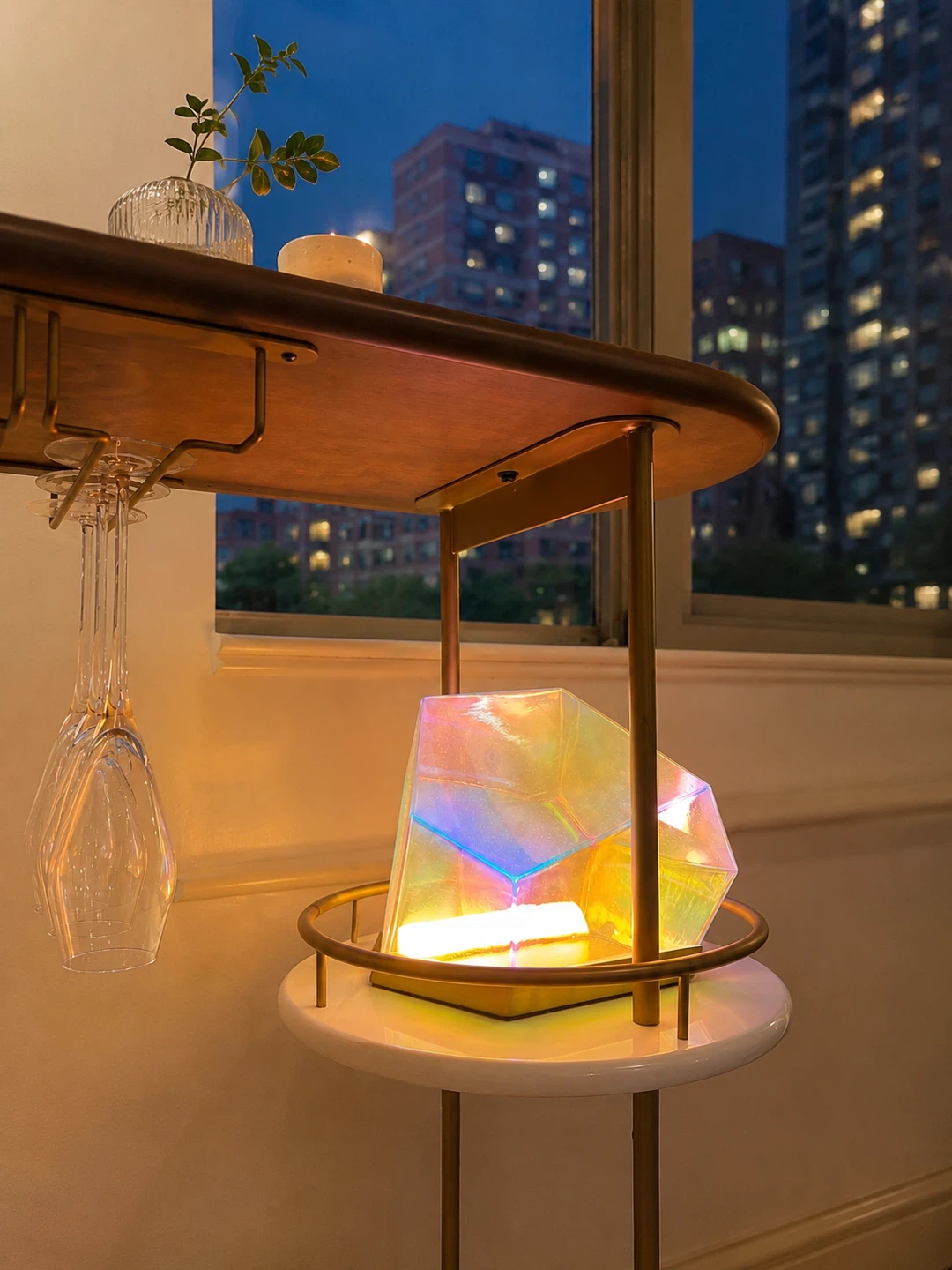 WestElm Crystal-Shaped Accent Lamp