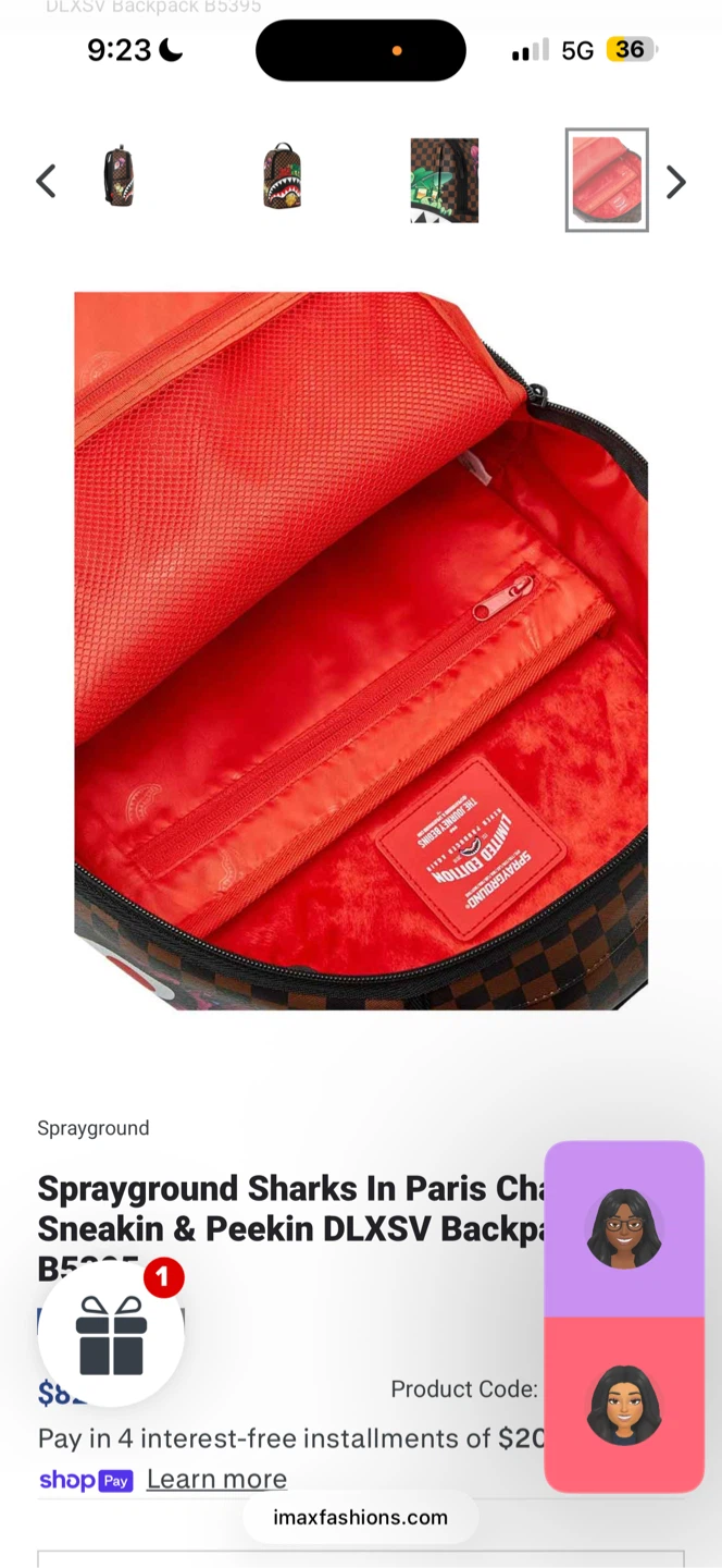 Sprayground Sharks In Paris Checkered Backpack - photo 5