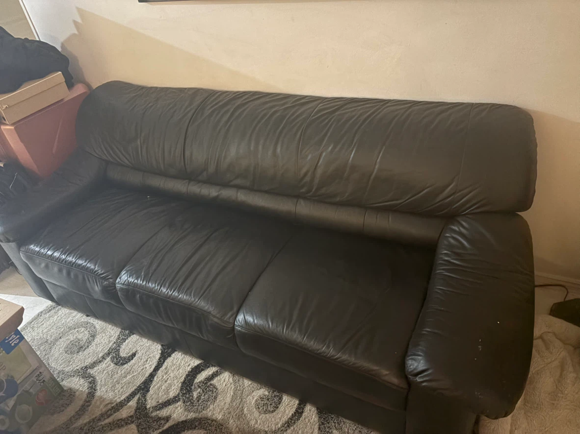 Black Leather Sofa