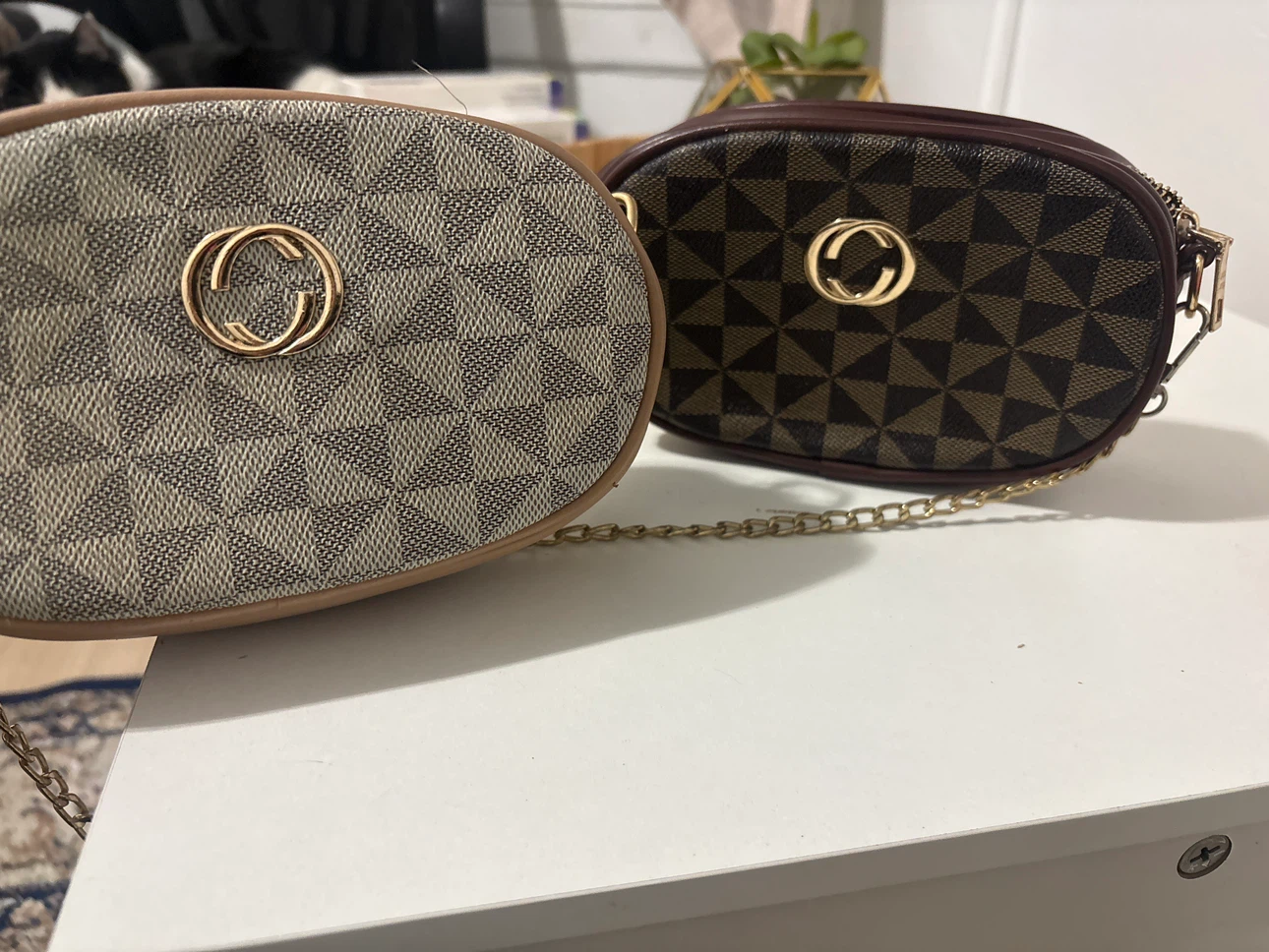 Mini Oval Shoulder Bags - Set of 2