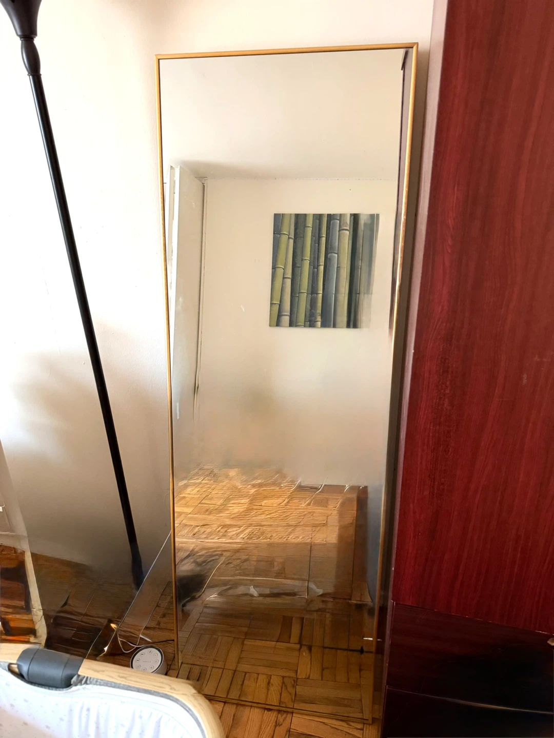 Koonmi 71"x30" Full Length Floor Mirror - Gold Metal Frame