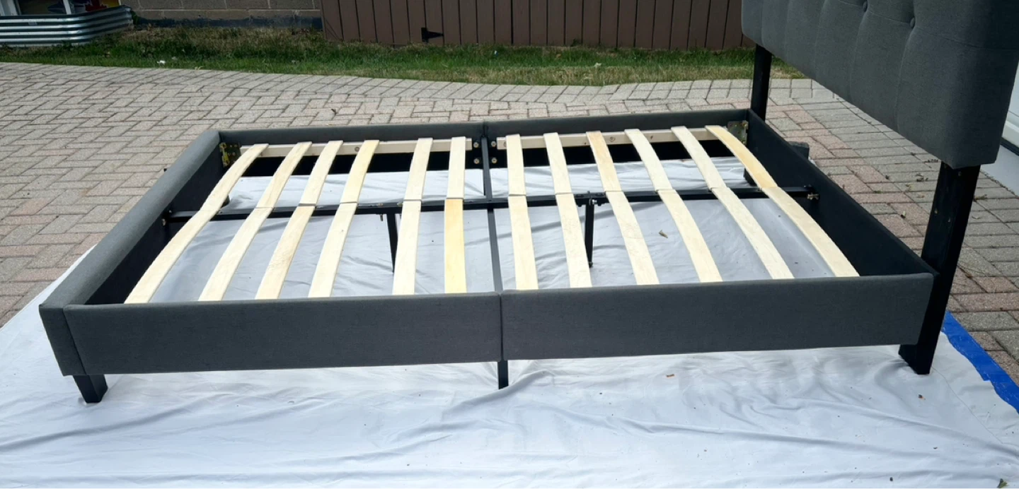 Full size Bed Frame with Headboard and slats - photo 5