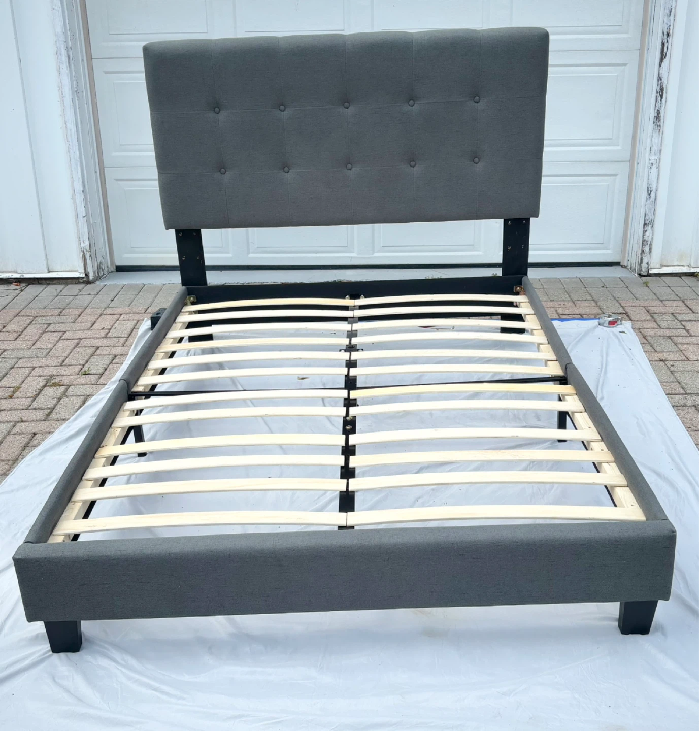 Full size Bed Frame with Headboard and slats
