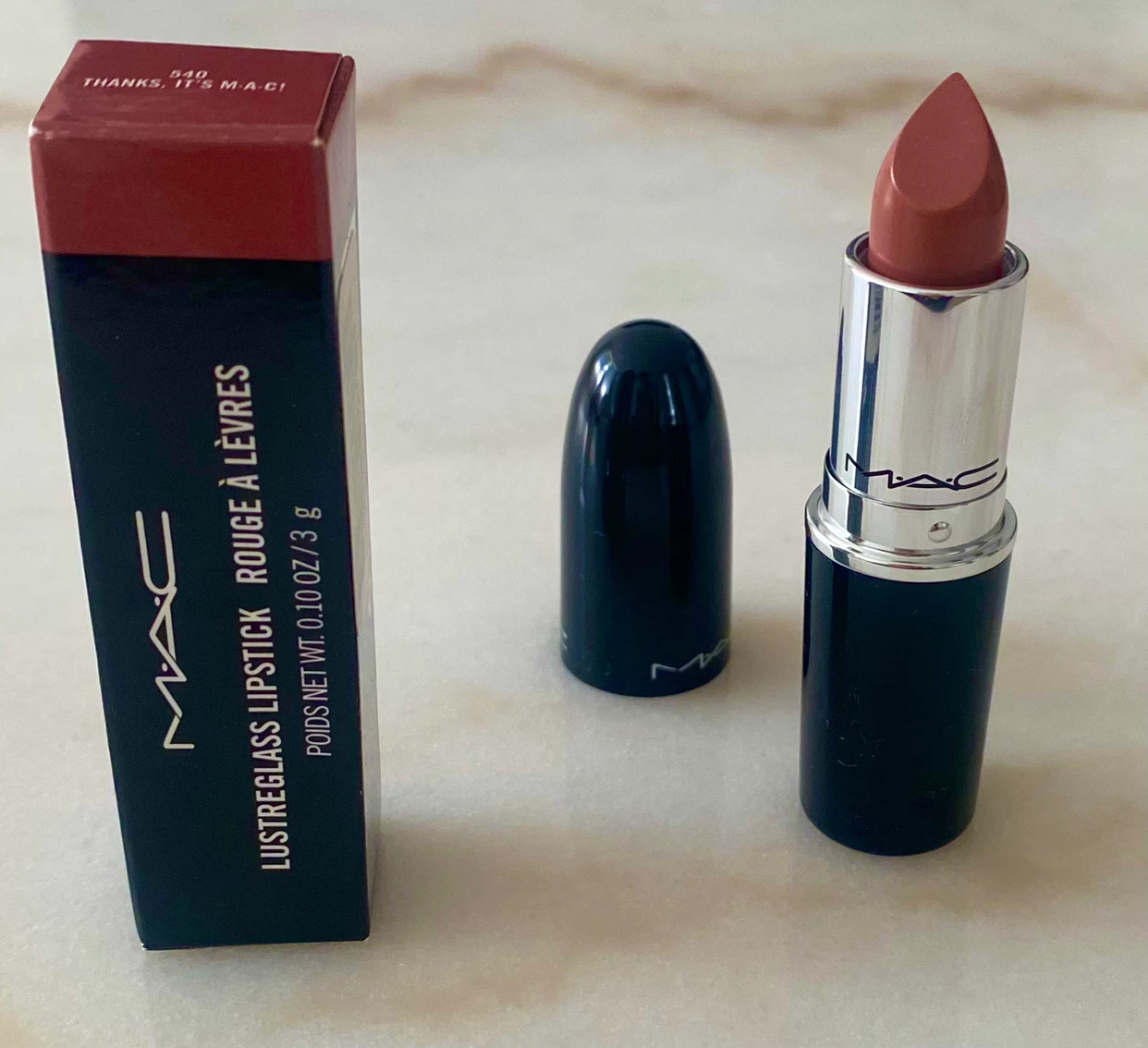 MAC Lustreglass Lipstick 540 Thanks, It's M·A·C!