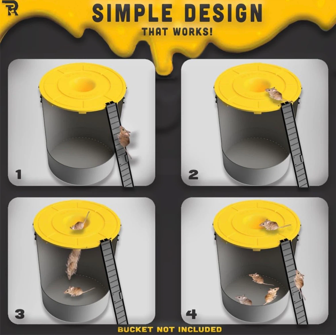 Rinnetraps Hole In One Bucket Mouse Trap - photo 3