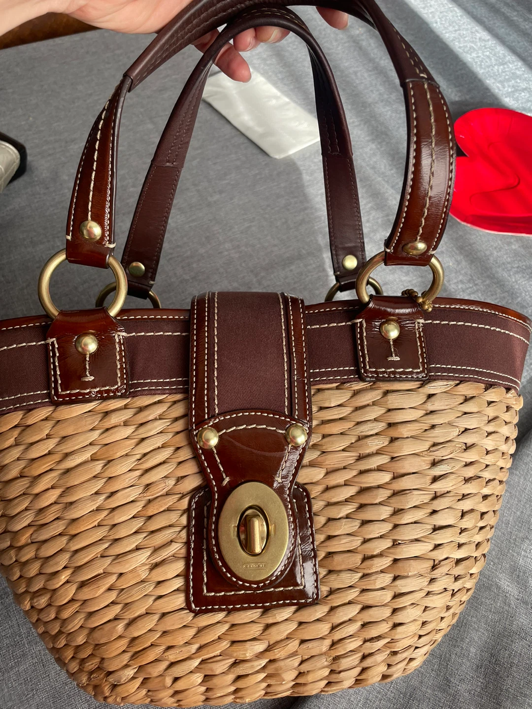 Coach Woven Tote Bag