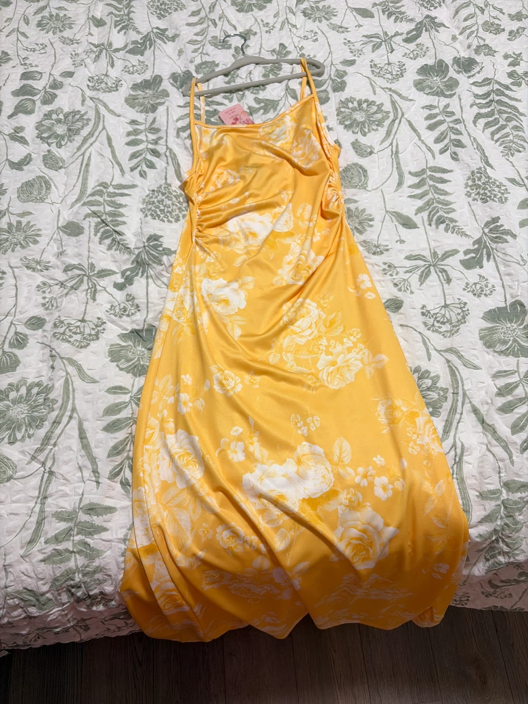 Yellow floral dress