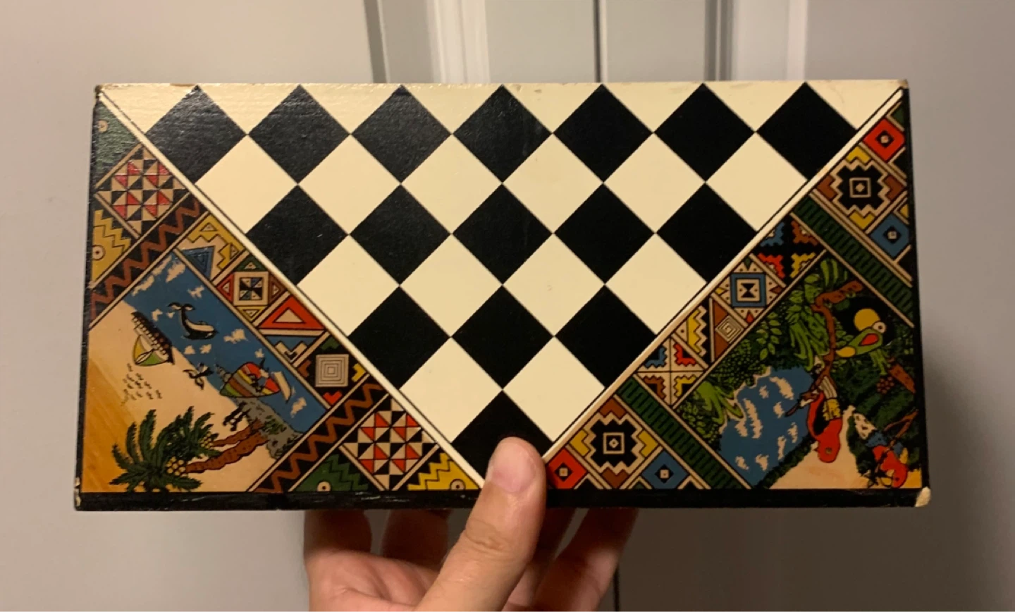 Vintage Chess Set with Decorative Box