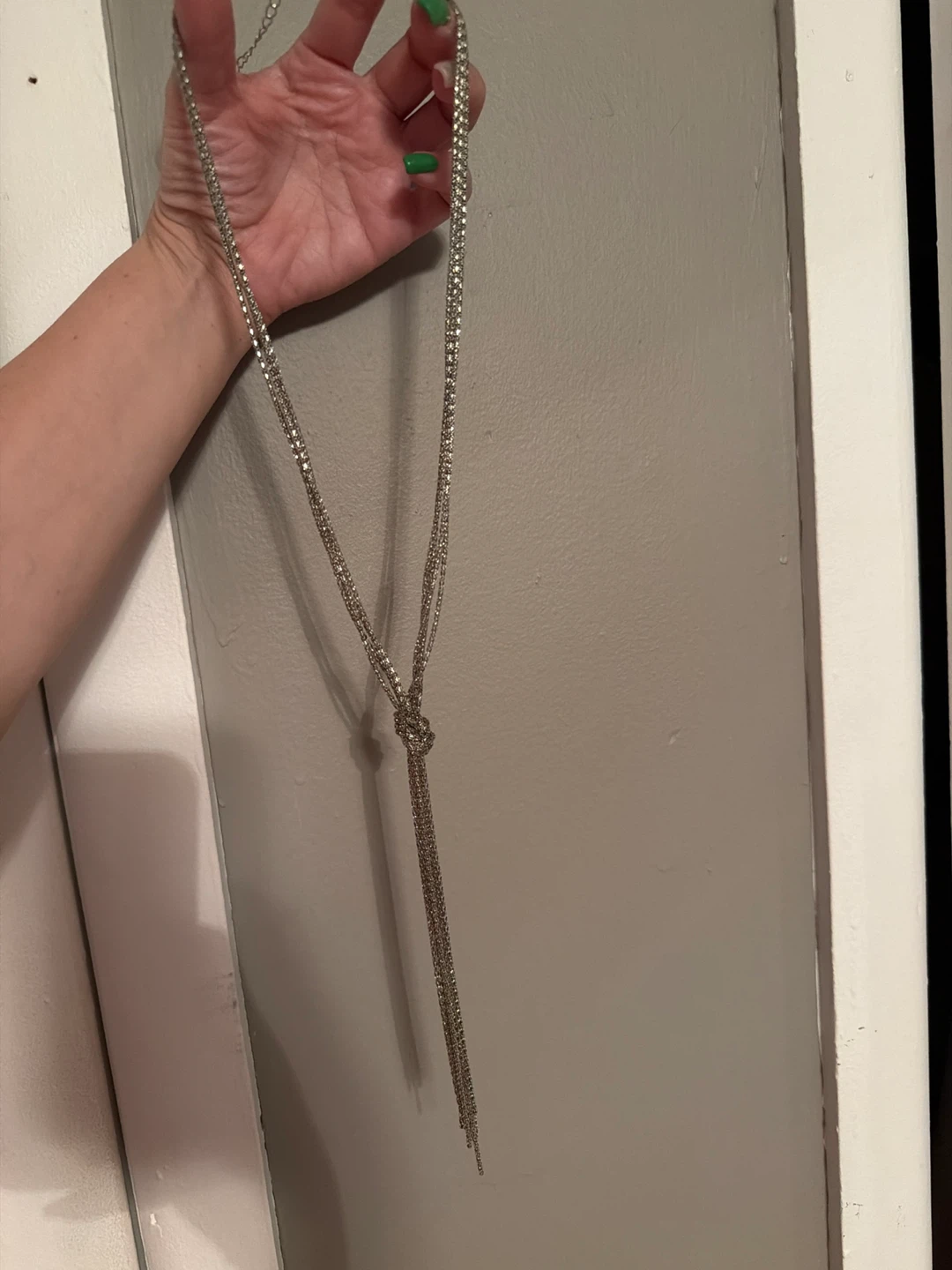 Silver Tone Layered Tassel Necklace - photo 2