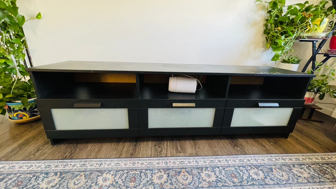 Black TV Stand / Media Console – Good Condition $80 - photo 3