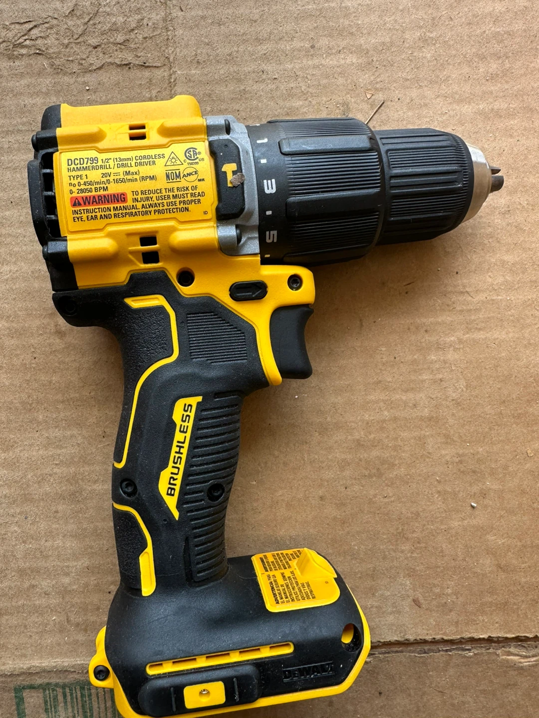 DEWALT DCD799 20V MAX XR Brushless Cordless Hammer Drill/Driver - photo 3