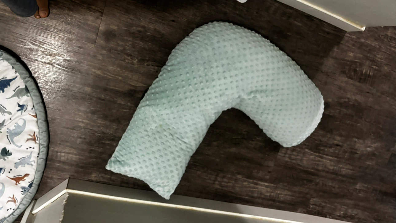 Light green  Minky Nursing Pillow & Dino Play Mat Set - photo 2