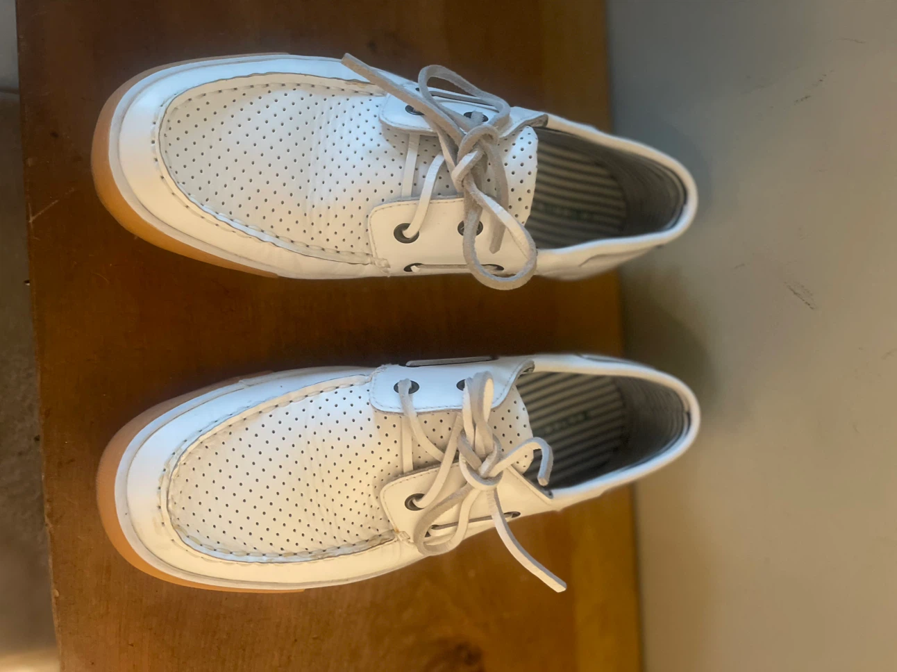 Lacoste White Perforated Boat Shoes - photo 2