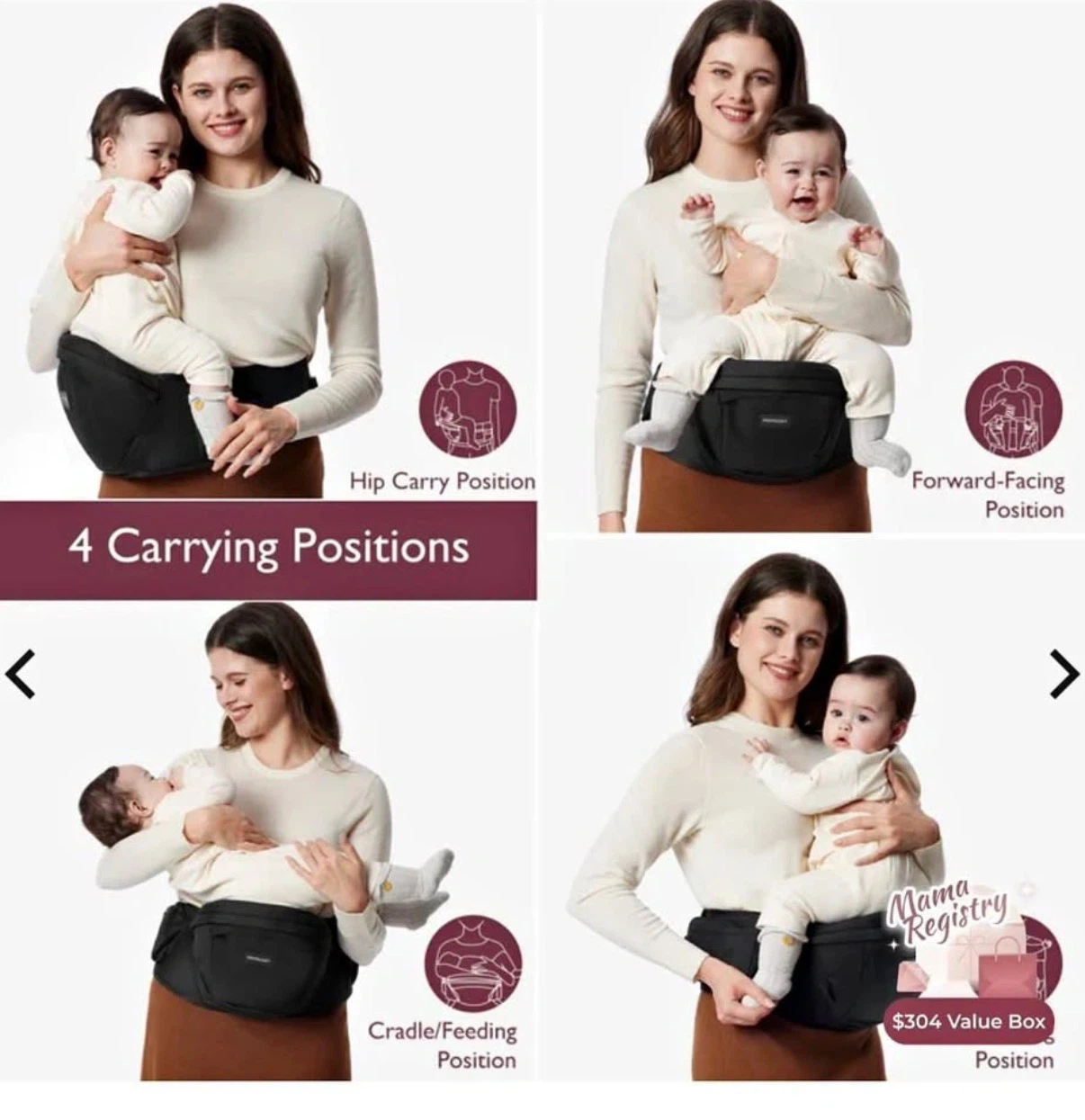 Momcozy Hip Seat Baby Carrier - photo 3