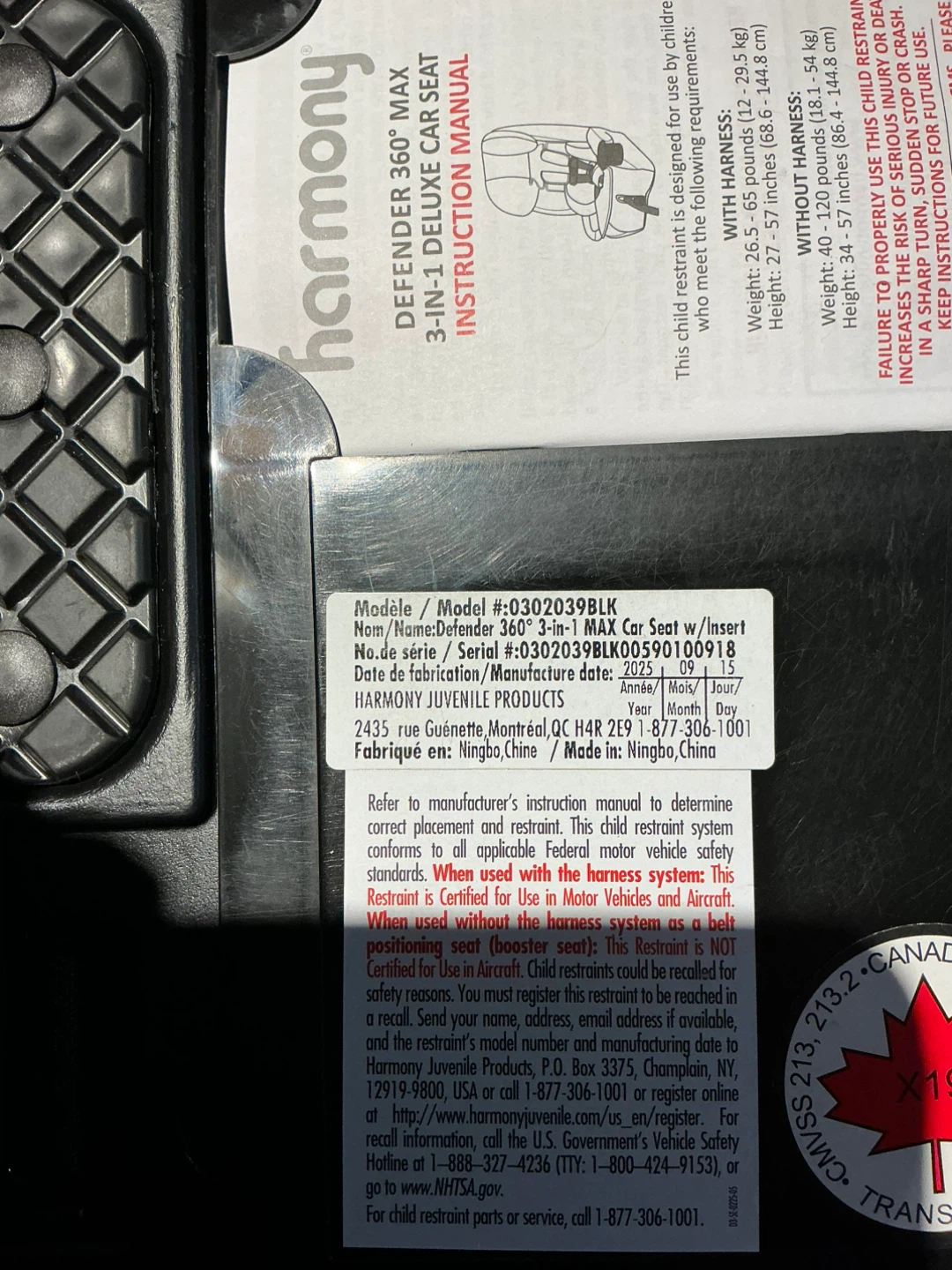 Harmony Defender 360 Max 3-in-1 Car Seat - photo 2