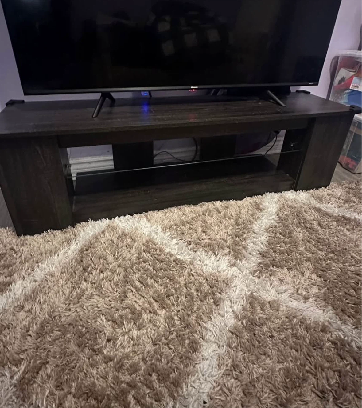 Dark Wood TV Stand