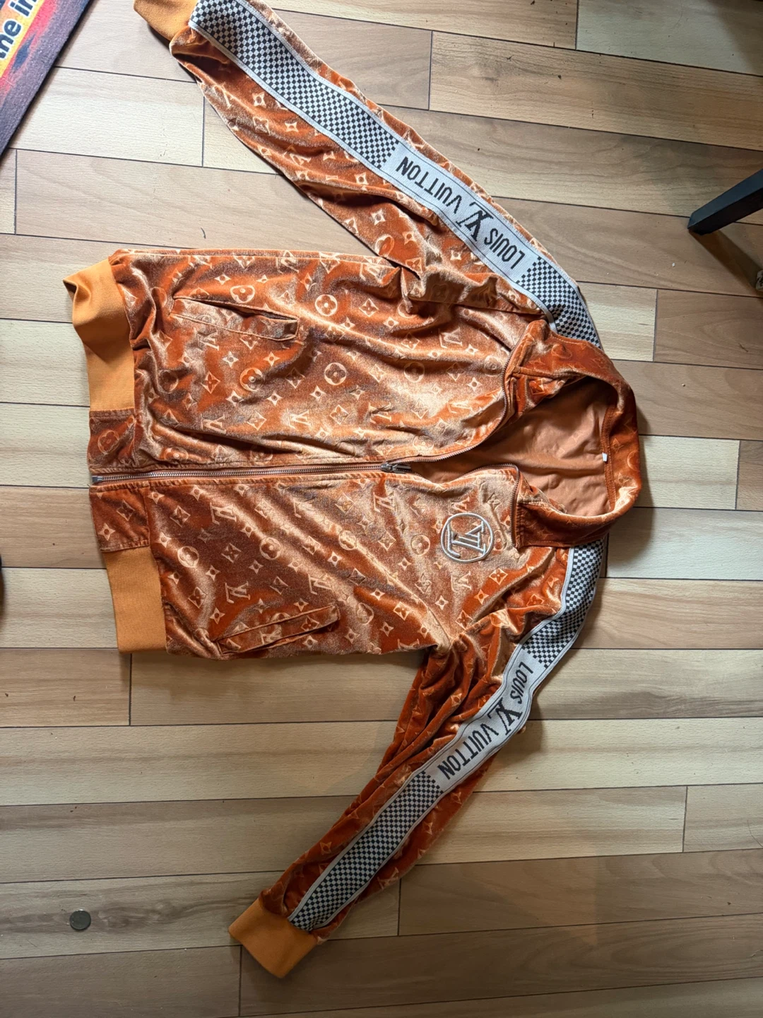 Louis Vuitton Velour Track Jacket Orange