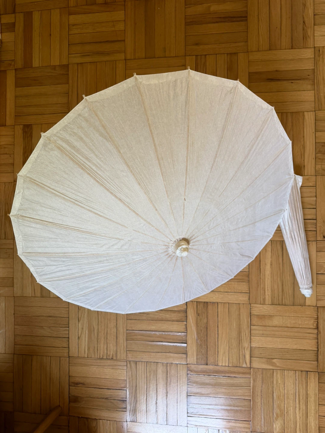 White Paper Parasol Umbrella