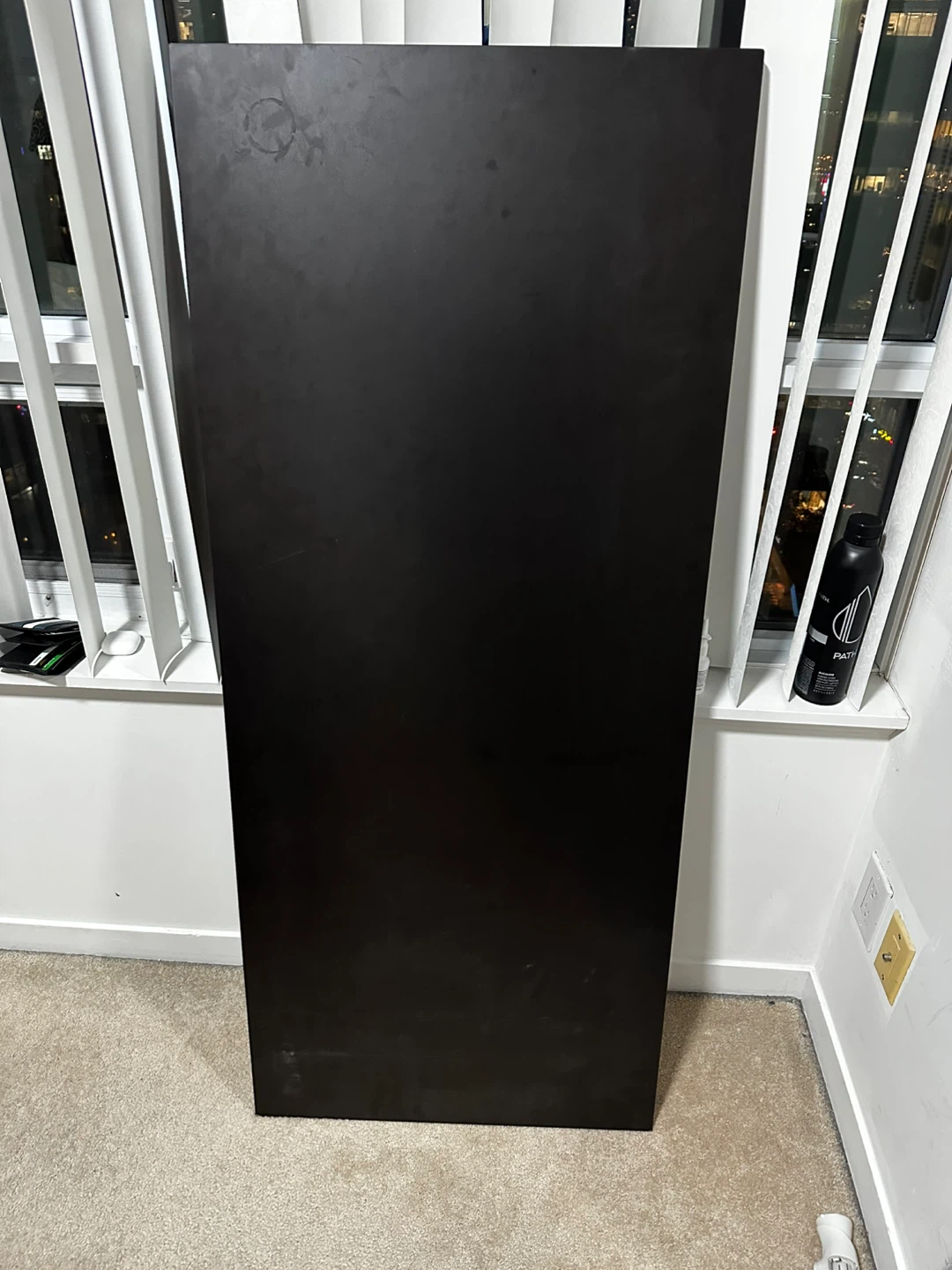 Black rectangular table. Easy to carry - photo 2