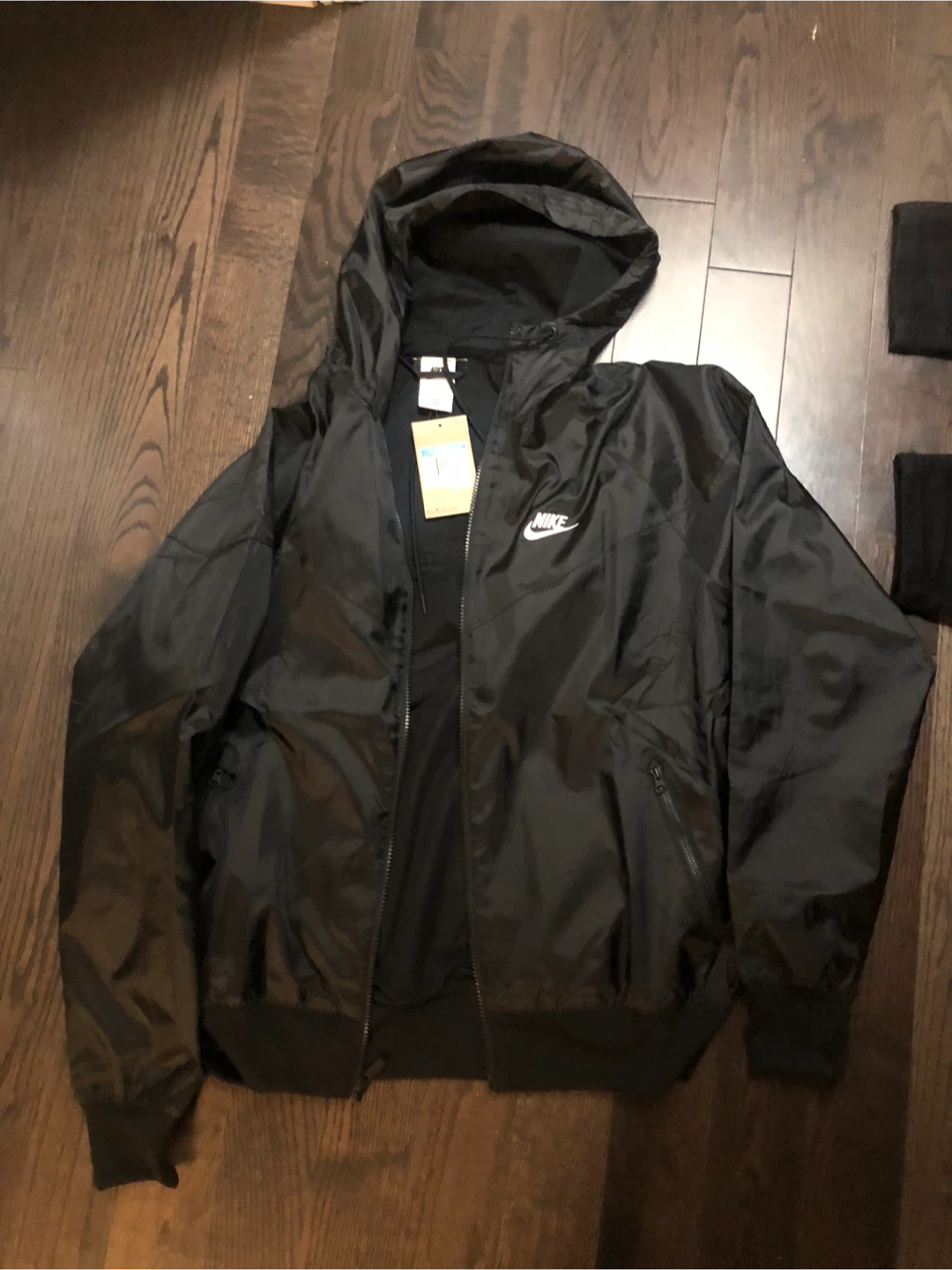 Nike Men's Black Windbreaker Jacket