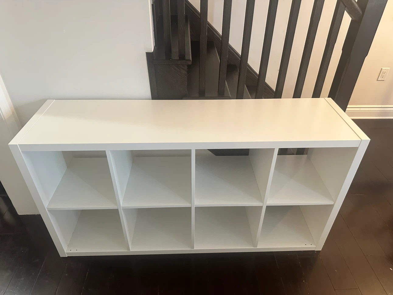 White 8-Cube Storage Shelf