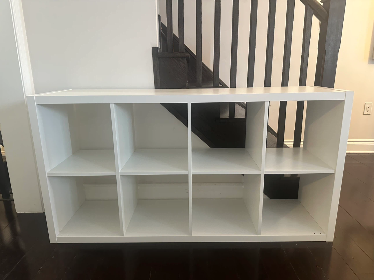 White 8-Cube Storage Shelf - photo 2