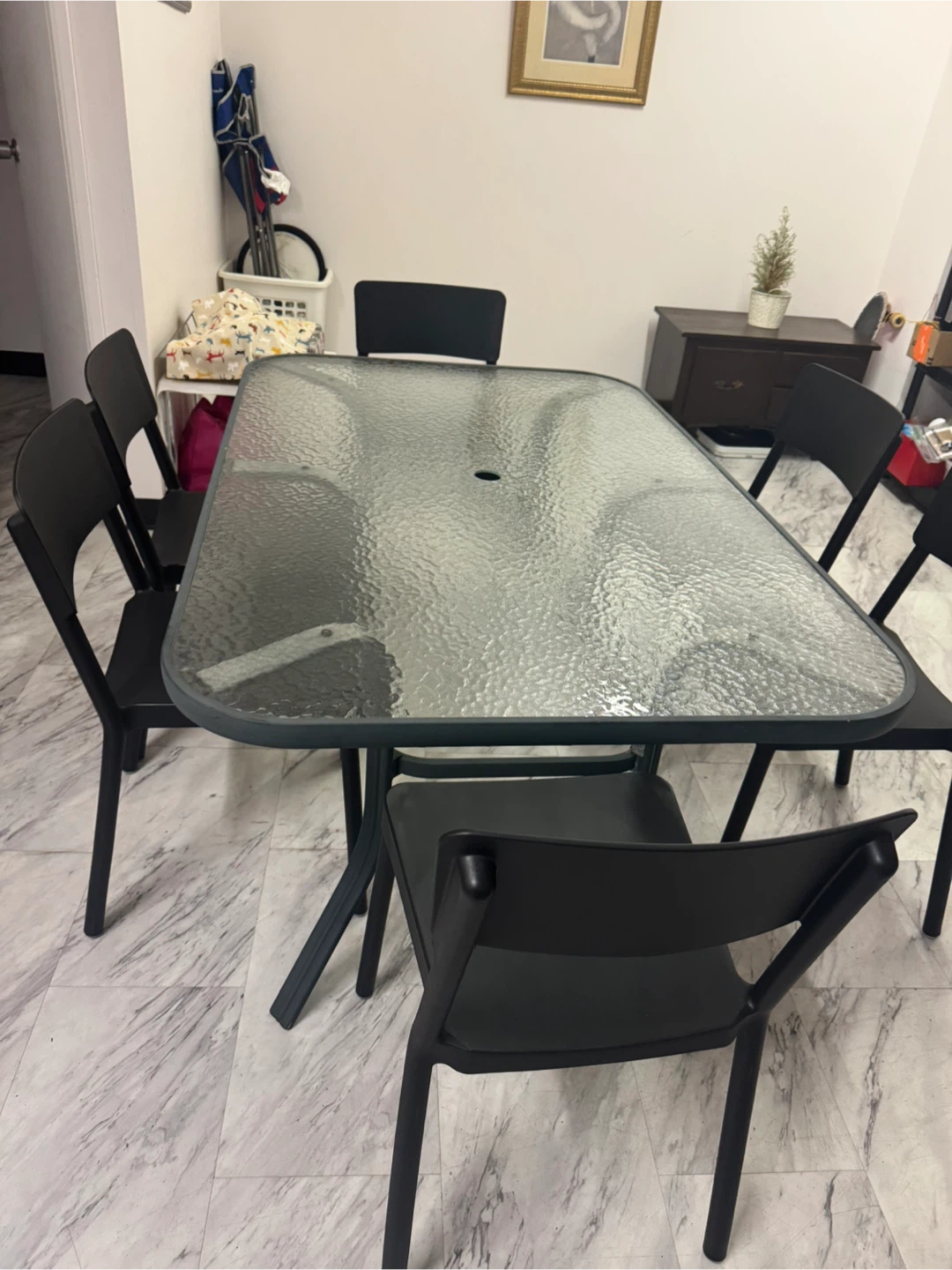 Glass Top Dining Table and Chairs Set - photo 3