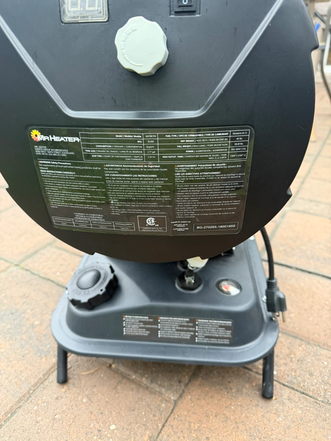 Mr. Heater 70,000 BTU Propane Heater - photo 4