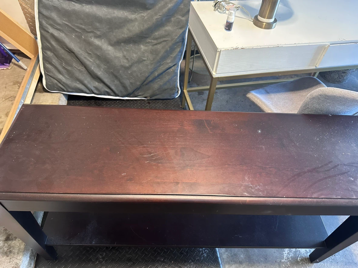 Dark Wood Console Table - photo 2