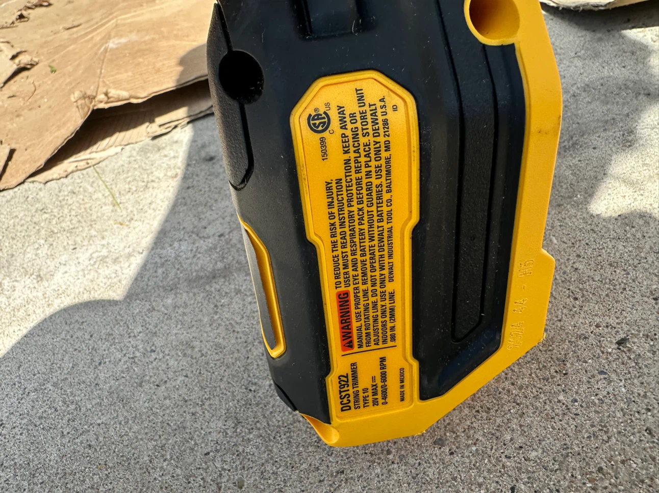 DeWalt DCST922 String Trimmer - photo 3