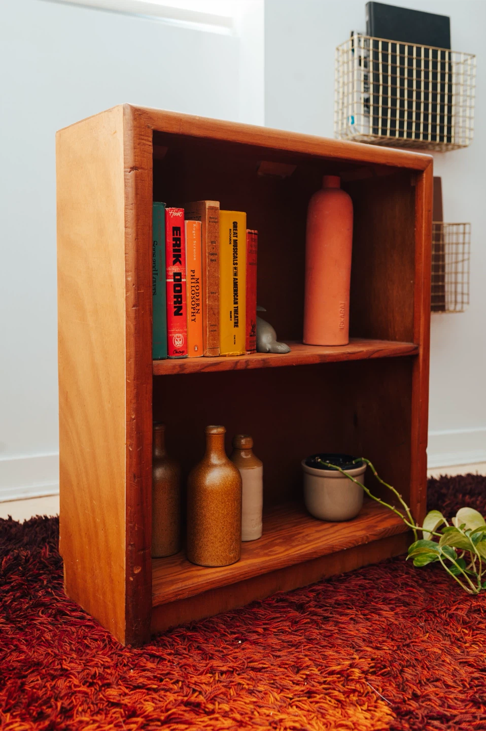 Solid Wood Mid-Century Mini Bookcase - photo 2