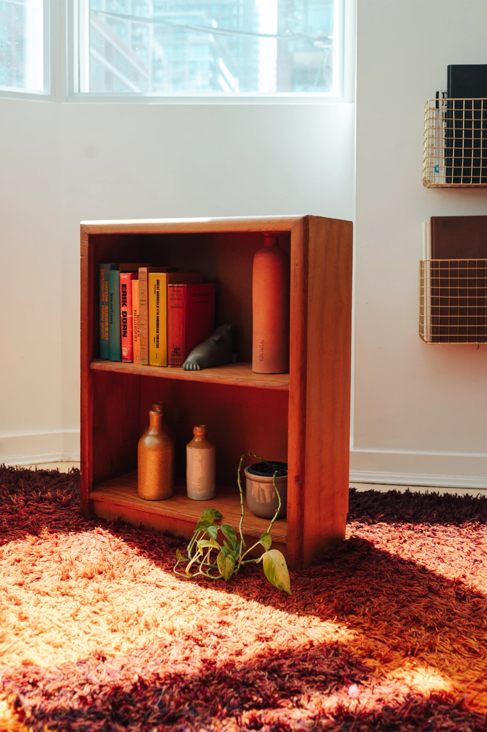 Solid Wood Mid-Century Mini Bookcase - photo 3