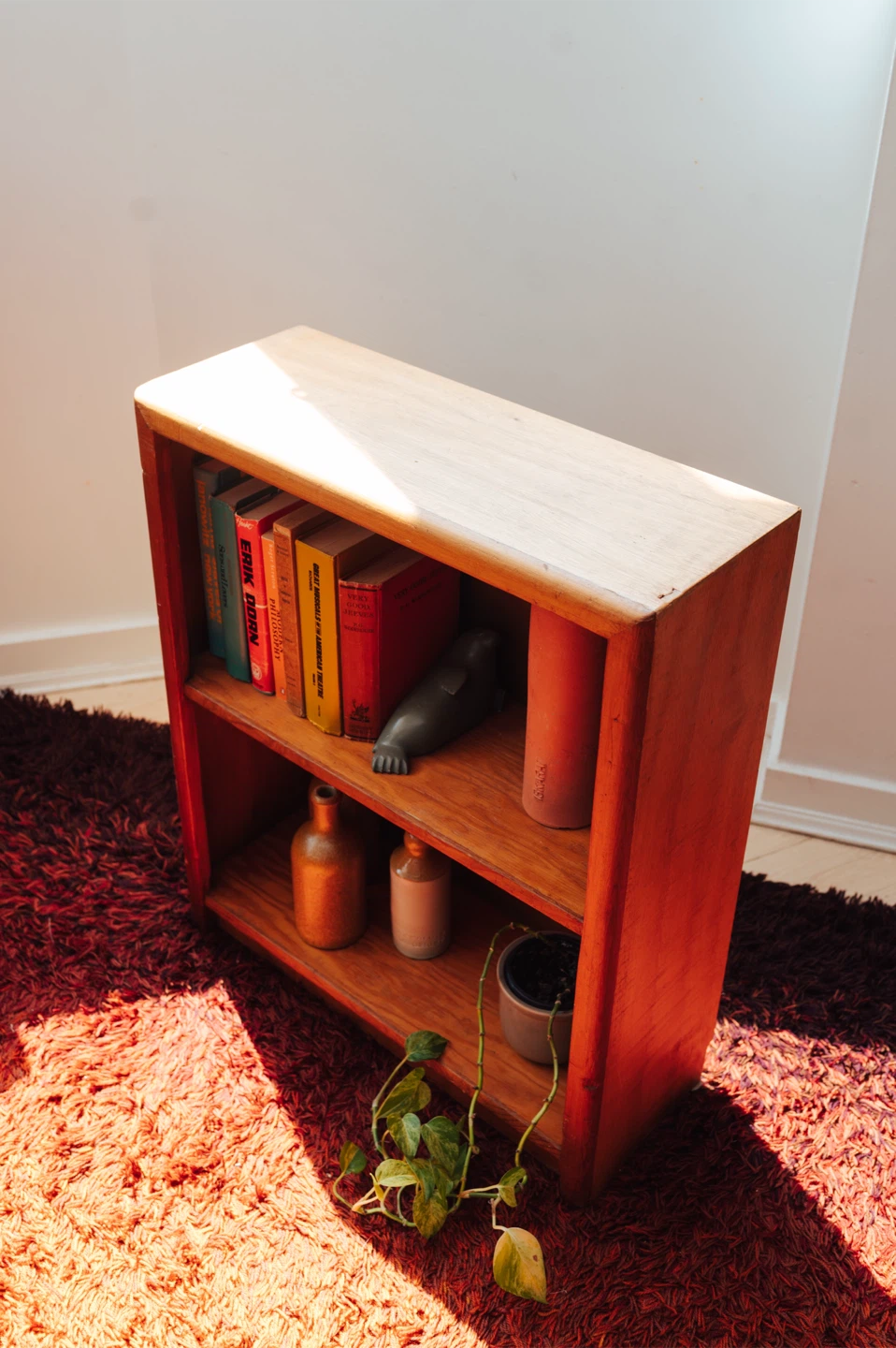 Solid Wood Mid-Century Mini Bookcase - photo 4