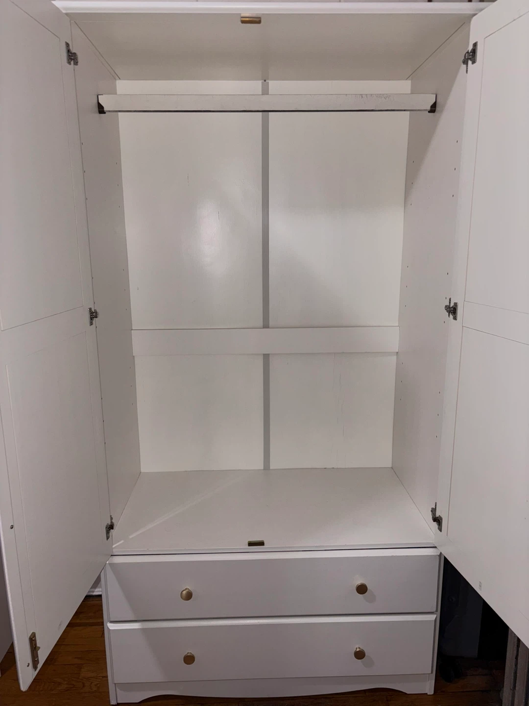 Solid Wood 2-door Wardrobe Armoire - photo 2