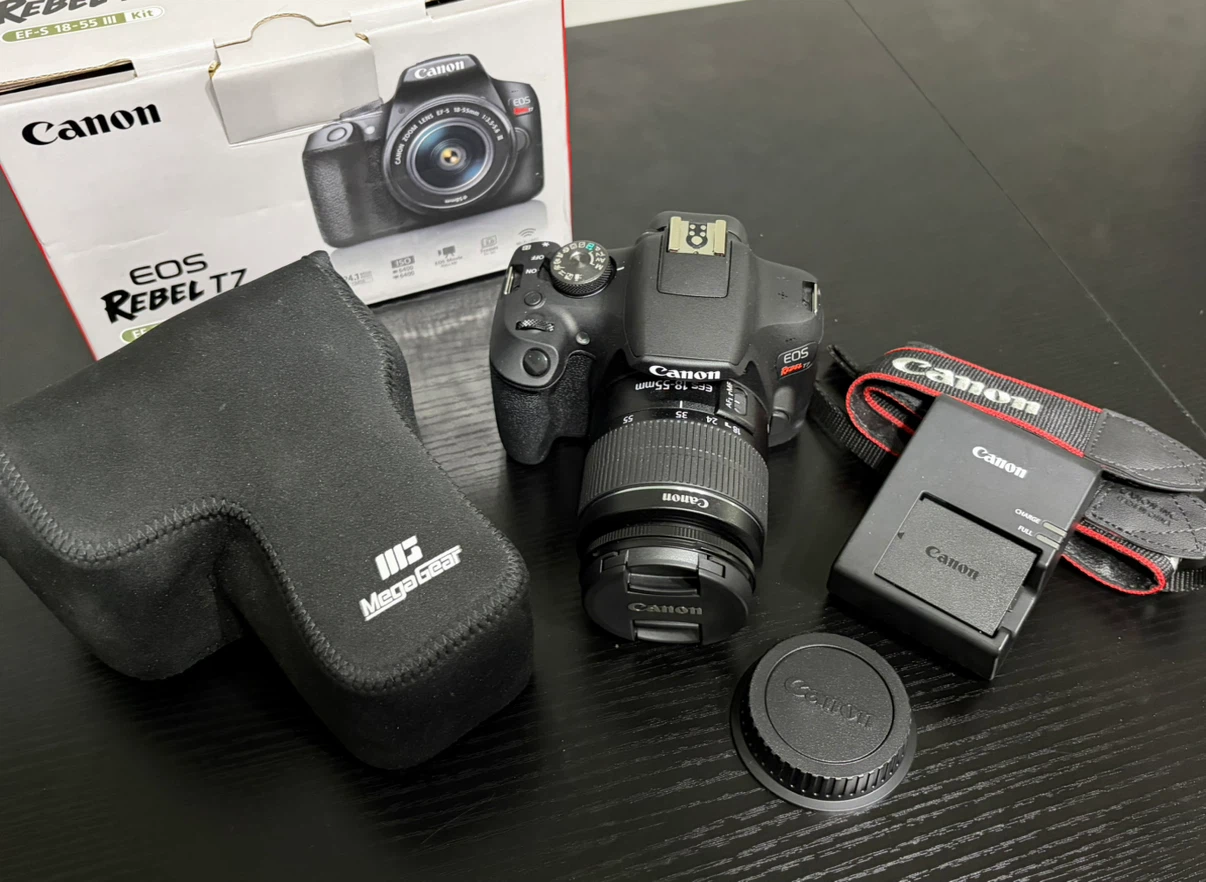 Canon EOS Rebel T7 DSLR Camera Kit + MegaGear Case