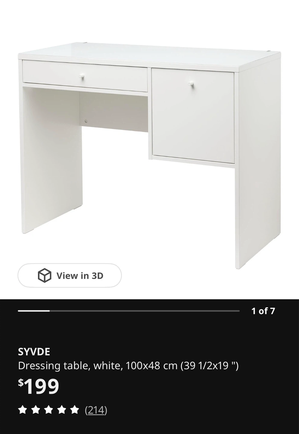 SYVDE Dressing Desk (IKEA) + Chair - photo 3