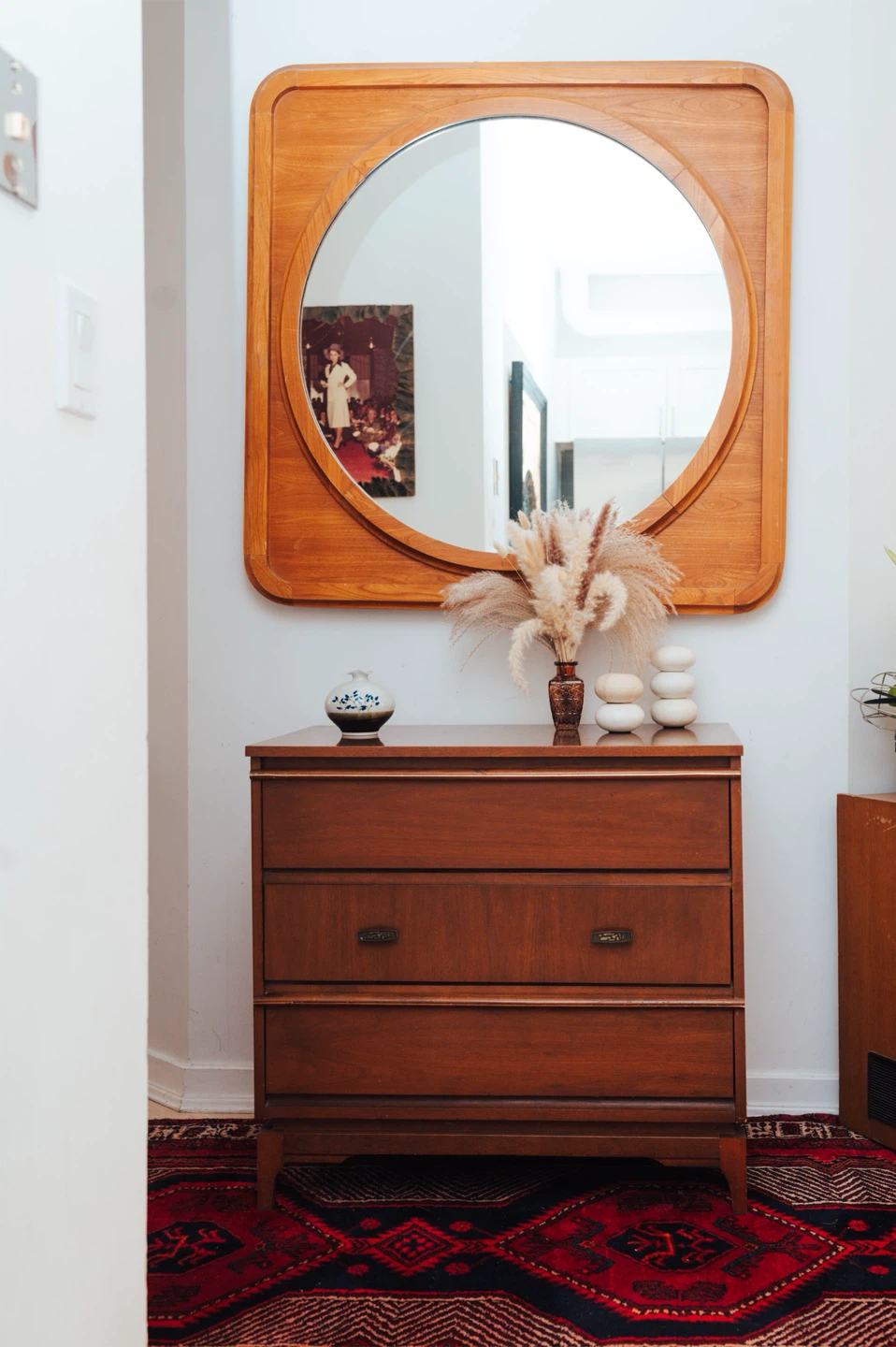 Mid-Century Walnut Three-Drawer Dresser - photo 2