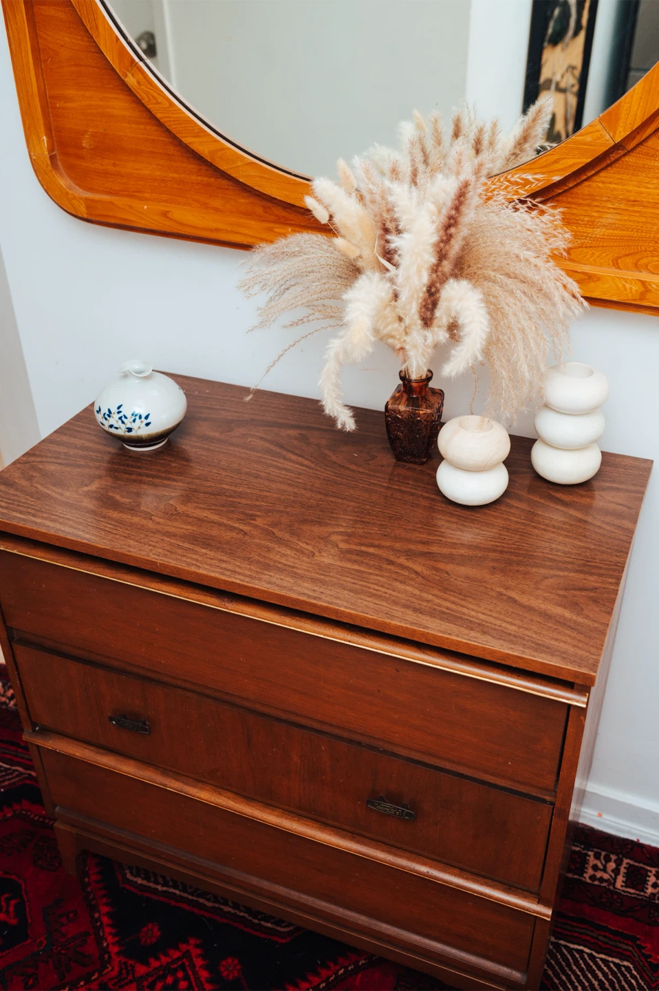 Mid-Century Walnut Three-Drawer Dresser - photo 4