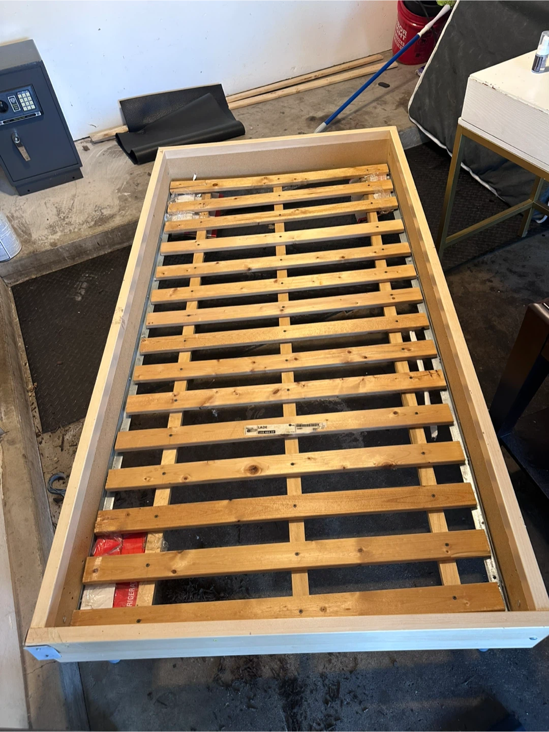 Wooden Bed Frame with Slats