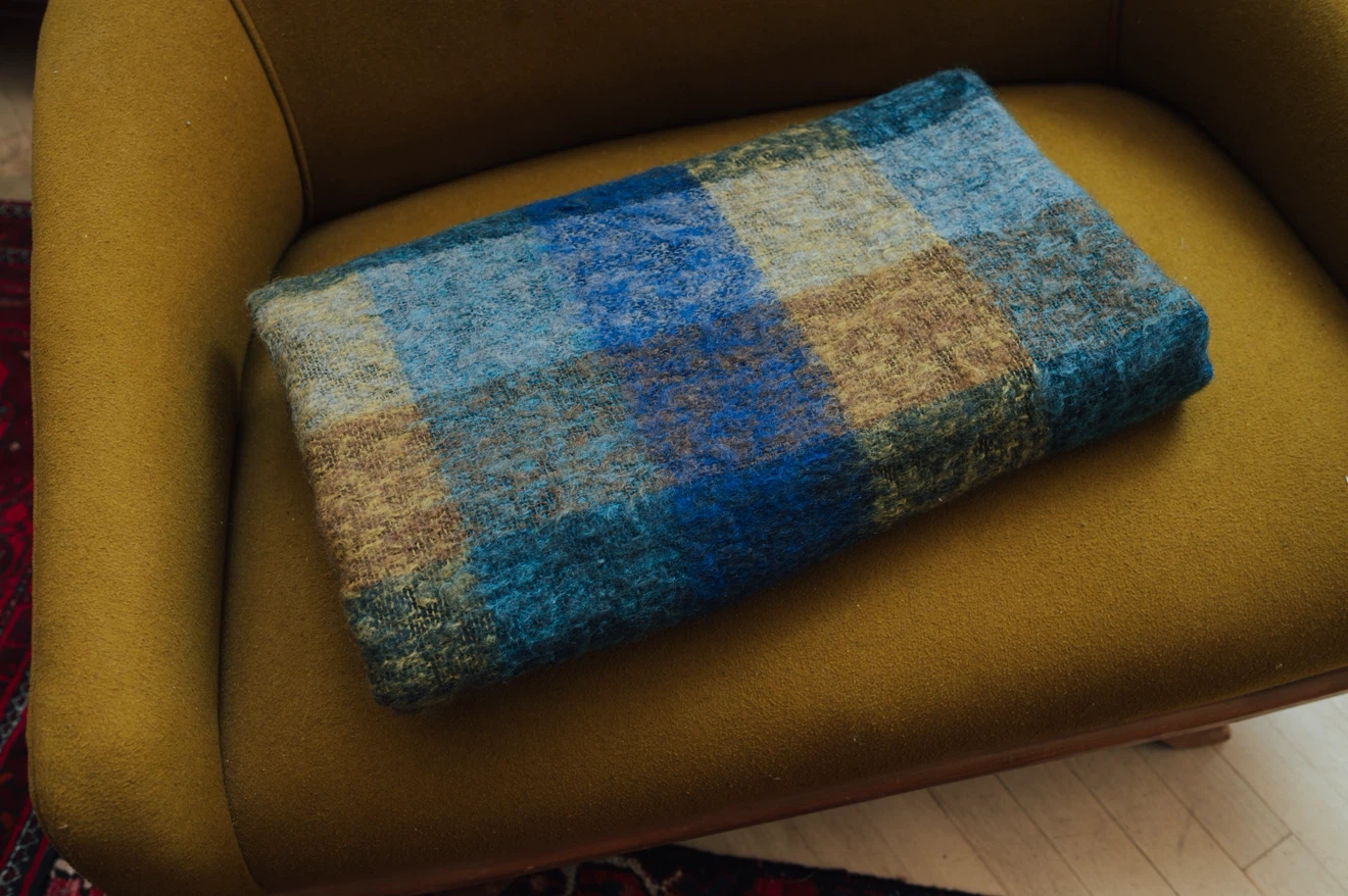 Hudson’s Bay Scottish 100% Mohair Throw Blanket