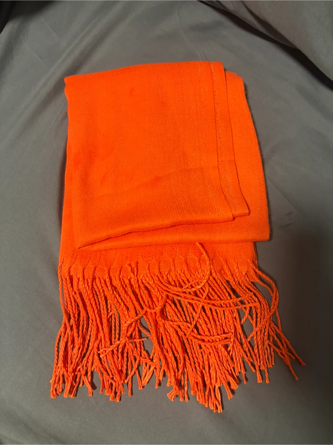 Orange Cashmere Scarf - photo 2