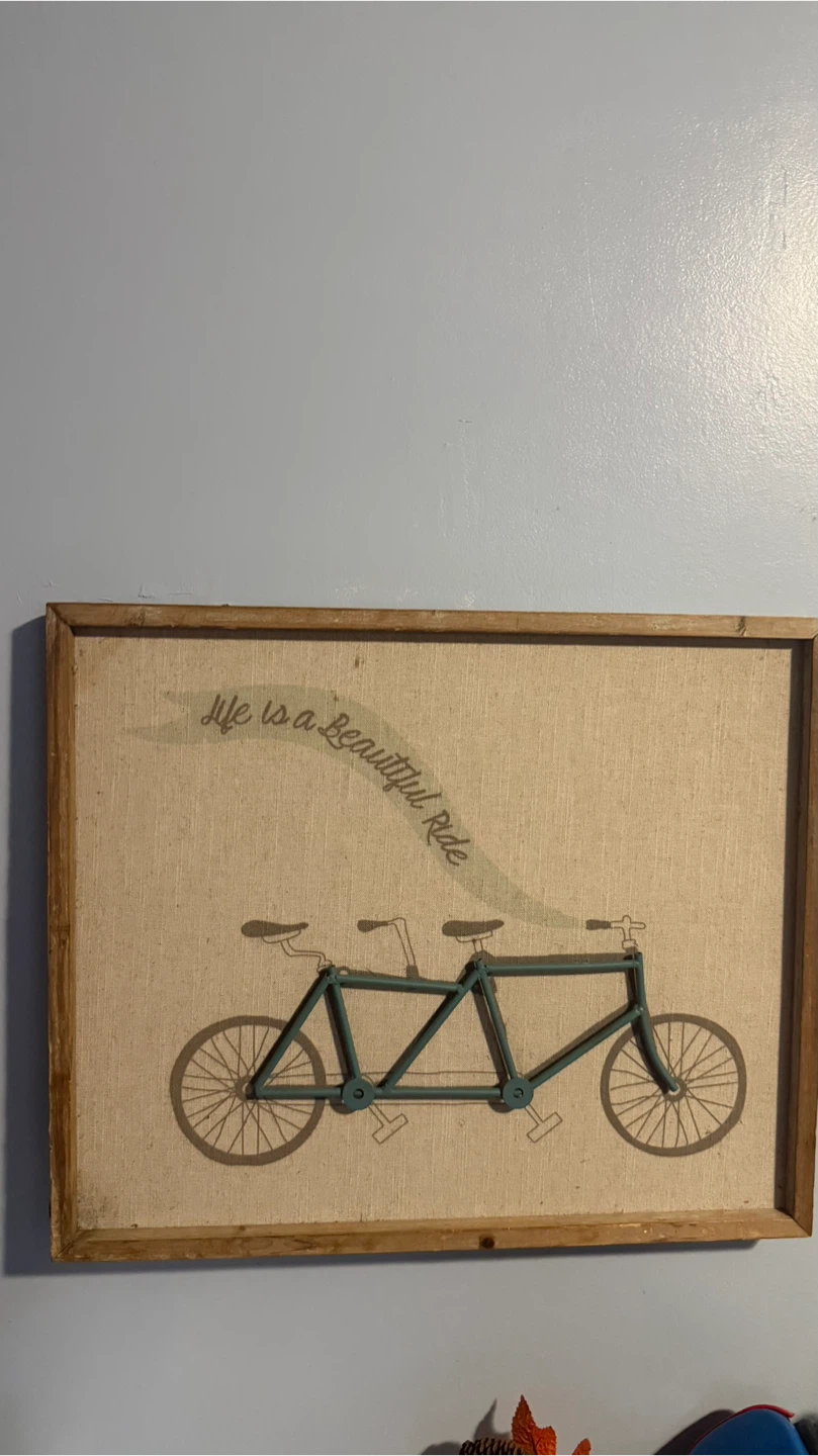 Tandem Bike Wall Art "Life is a Beautiful Ride"