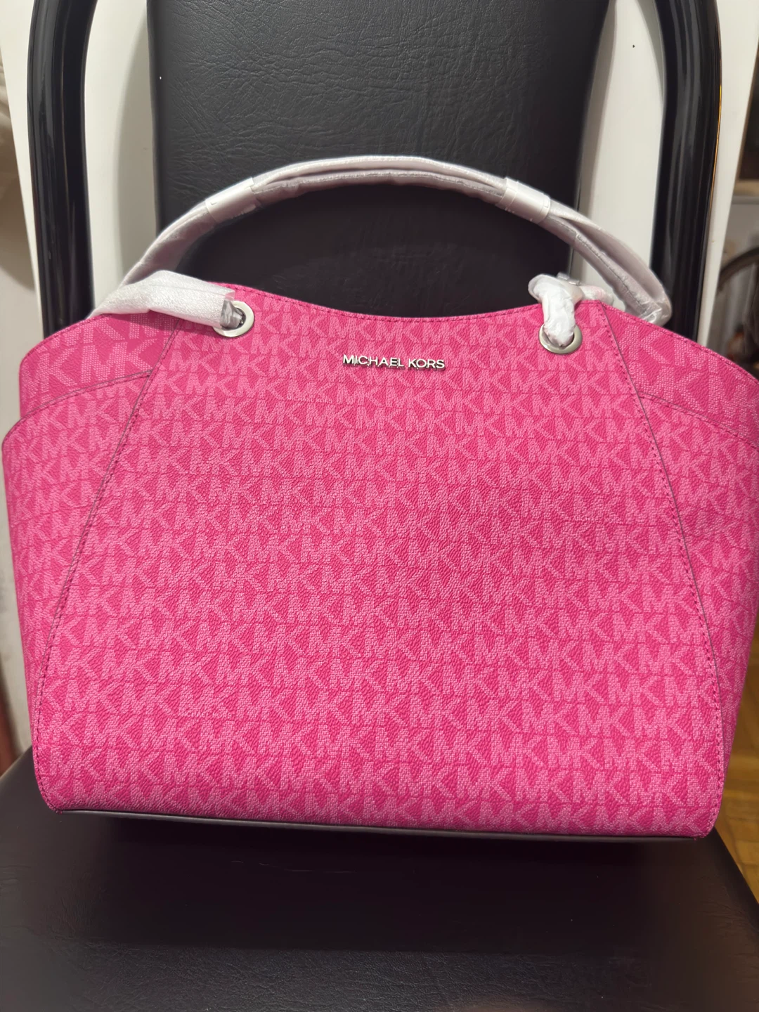 Michael Kors Pink MK Logo Tote Bag