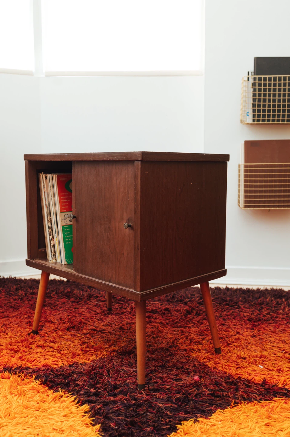 Mid-Century Record Cabinet / Petite Storage Cabinet - photo 2