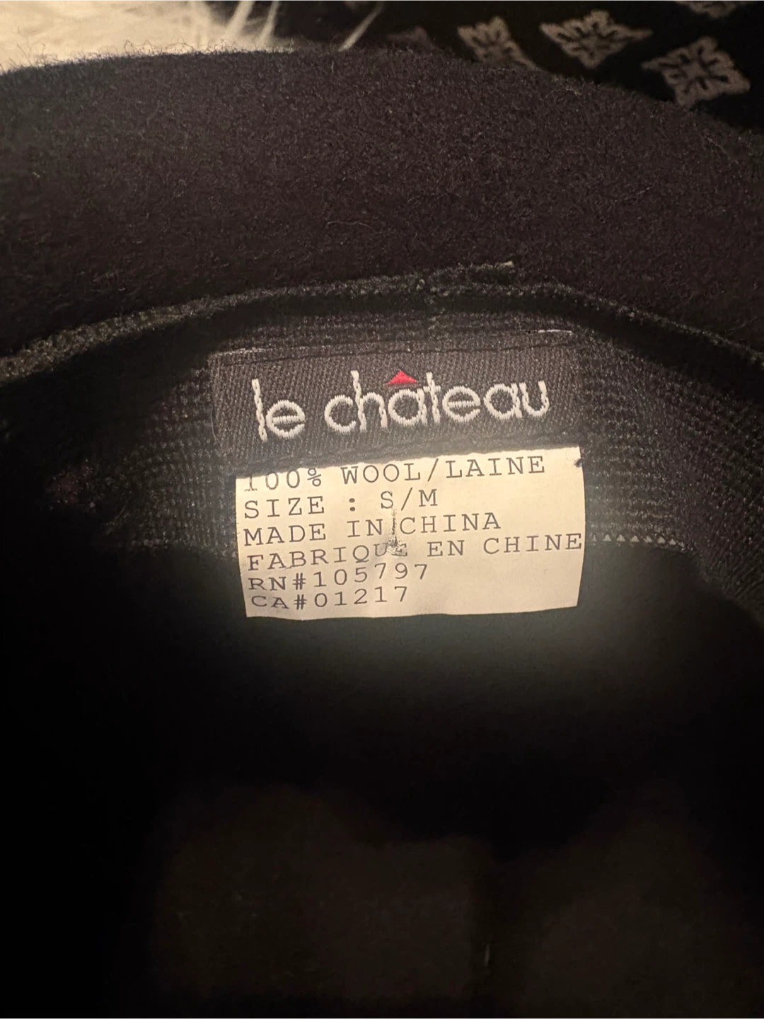 Le Chateau Black Wool Fedora Hat - Size S/M - photo 4