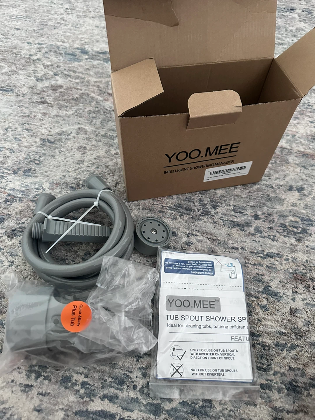 YOO.MEE Tub Spout Shower Attachment for Pets and Cleaning - photo 2