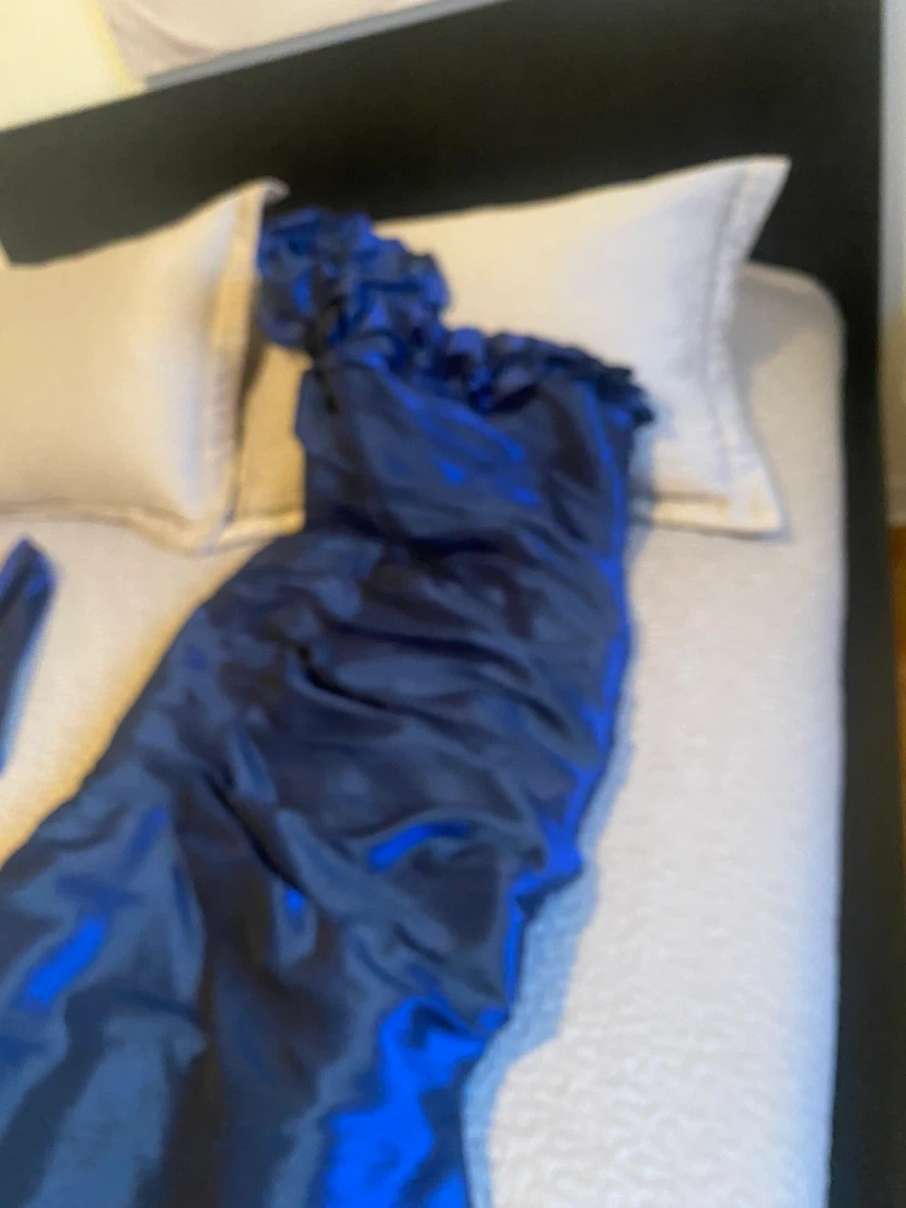 Blue Formal Gown with Matching Scarf - photo 3