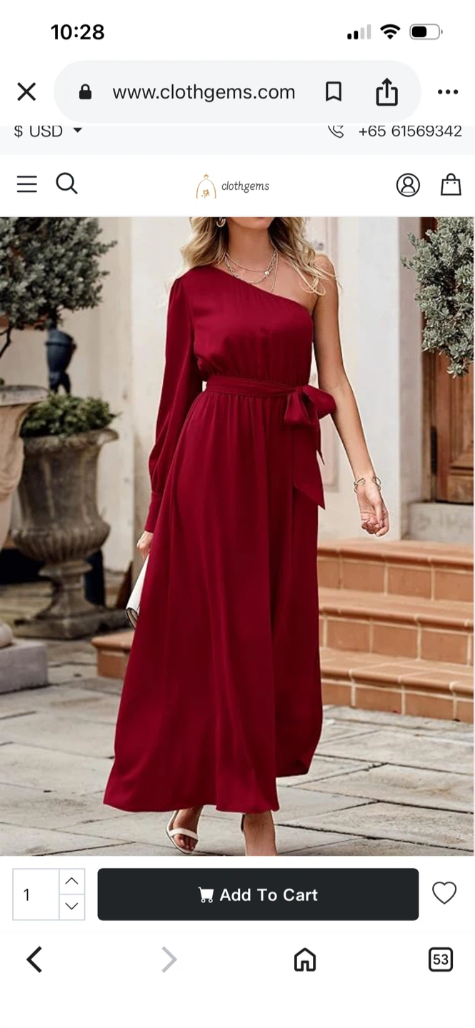 KIRUNDO Red One-Shoulder Maxi Dress - photo 2