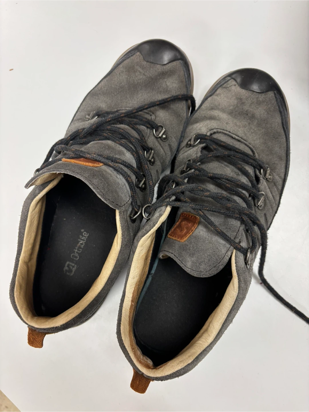 Salomon Outdoor Shoes, gray suede men's hiking shoes - photo 2
